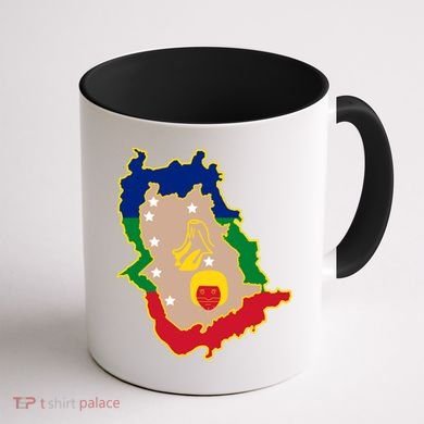 Flag Map Of Amazonas Venezuela Gift Coffee Mug back