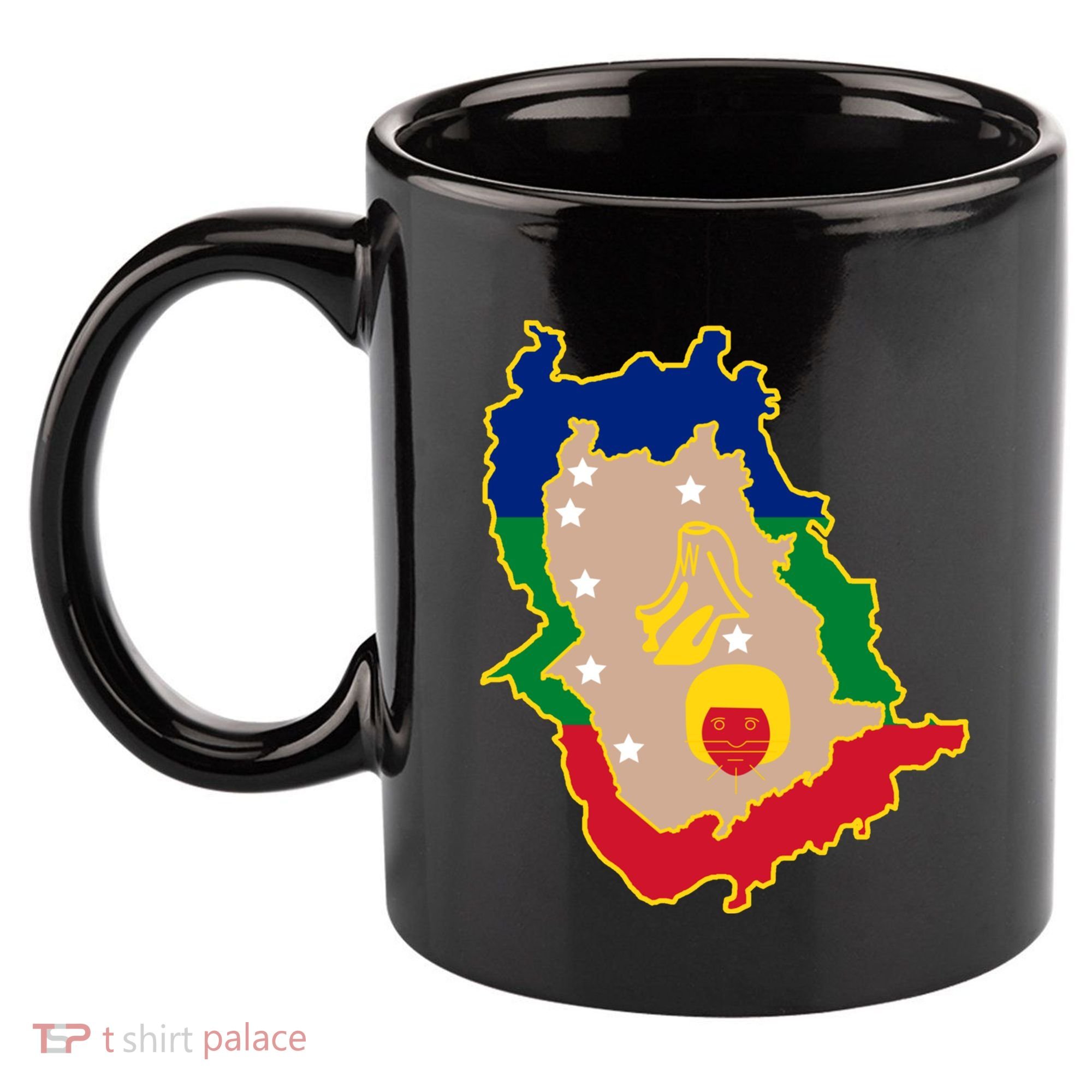 Flag Map Of Amazonas Venezuela Gift 11oz C Handle Ceramic Mug