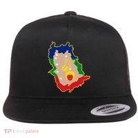 Flag Map Of Amazonas Venezuela Gift Flat Bill Trucker Hat thumb 0