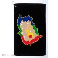 Flag Map Of Amazonas Venezuela Gift Golf Towel thumb 0