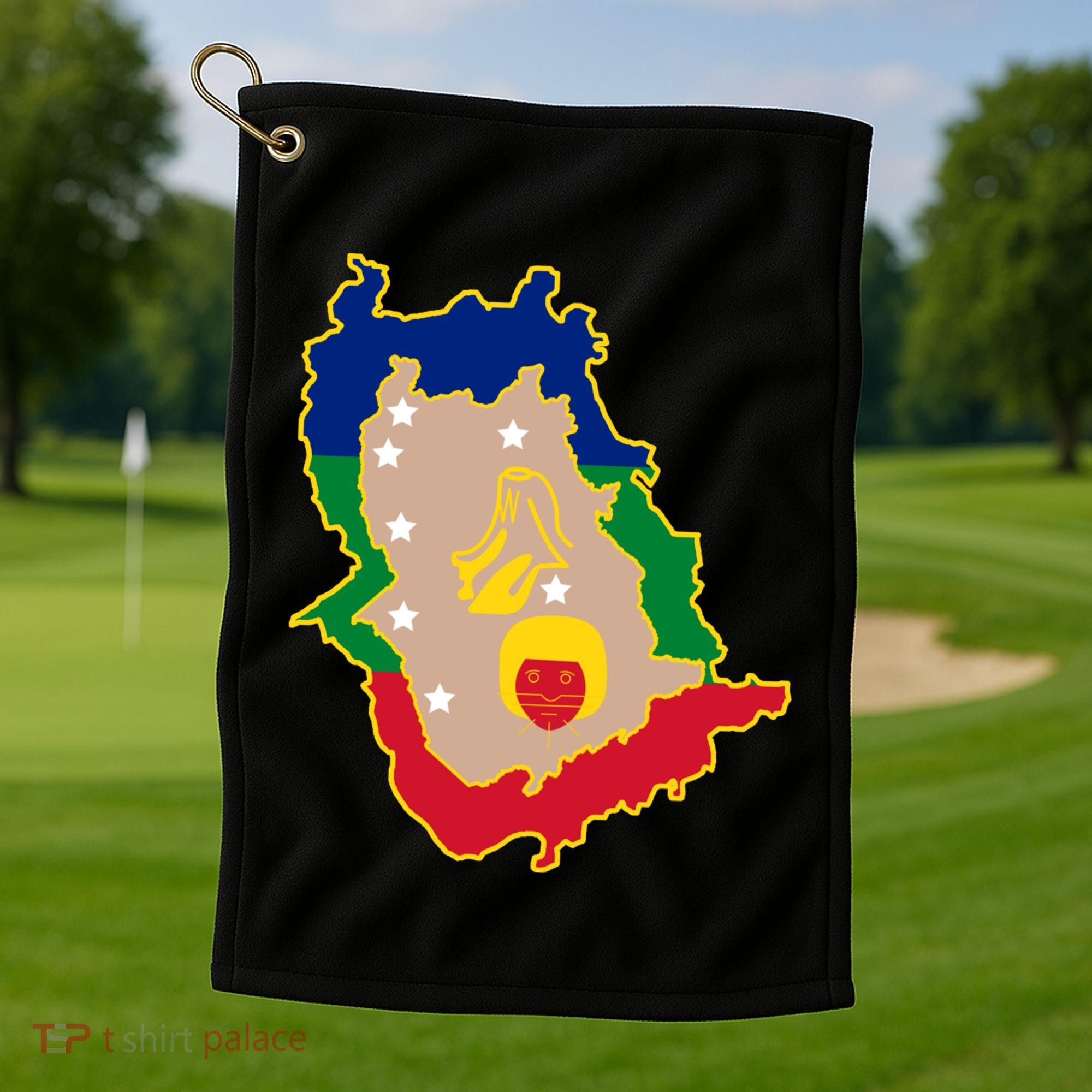 Flag Map Of Amazonas Venezuela Gift Golf Towel