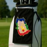 Flag Map Of Amazonas Venezuela Gift Golf Towel thumb 2