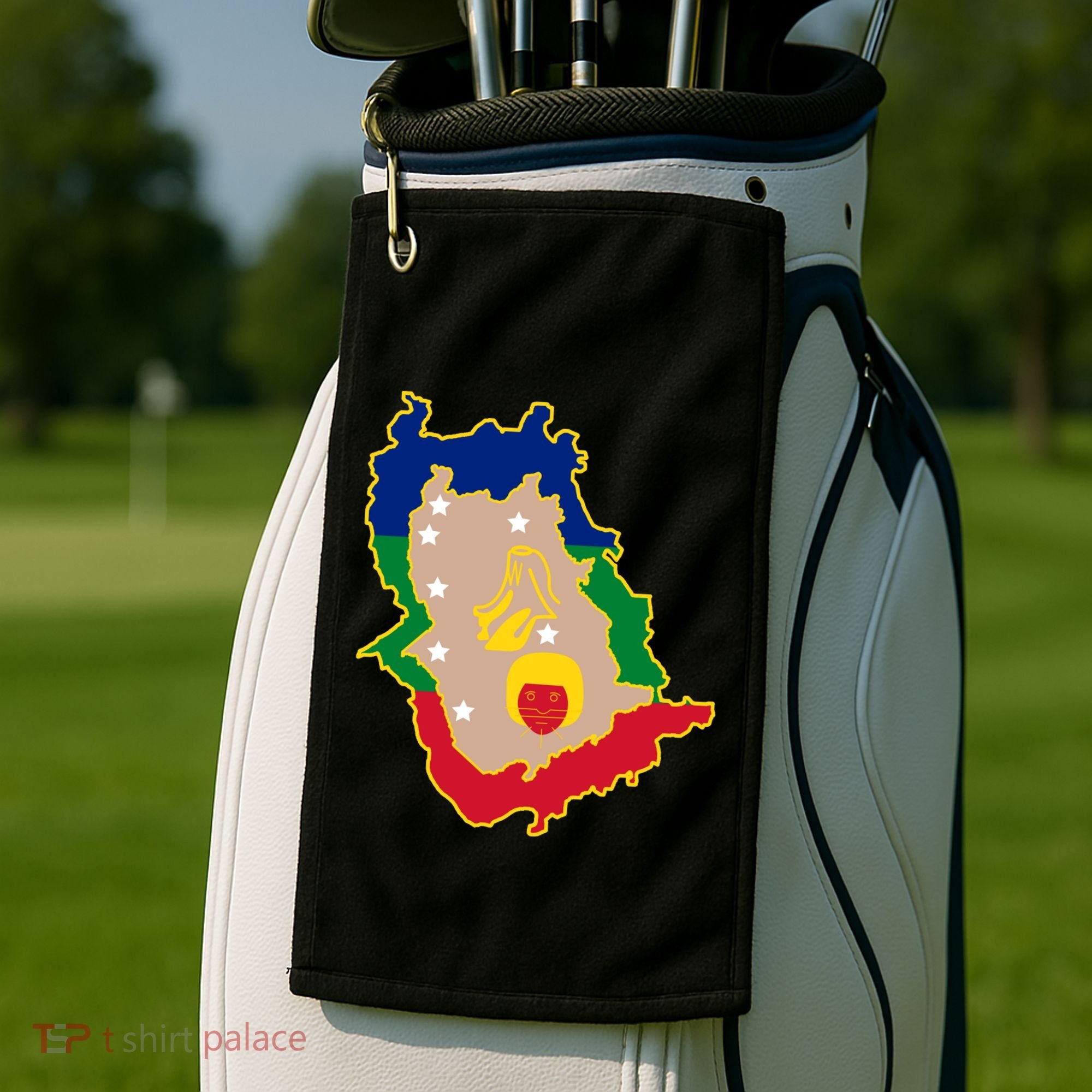 Flag Map Of Amazonas Venezuela Gift Golf Towel