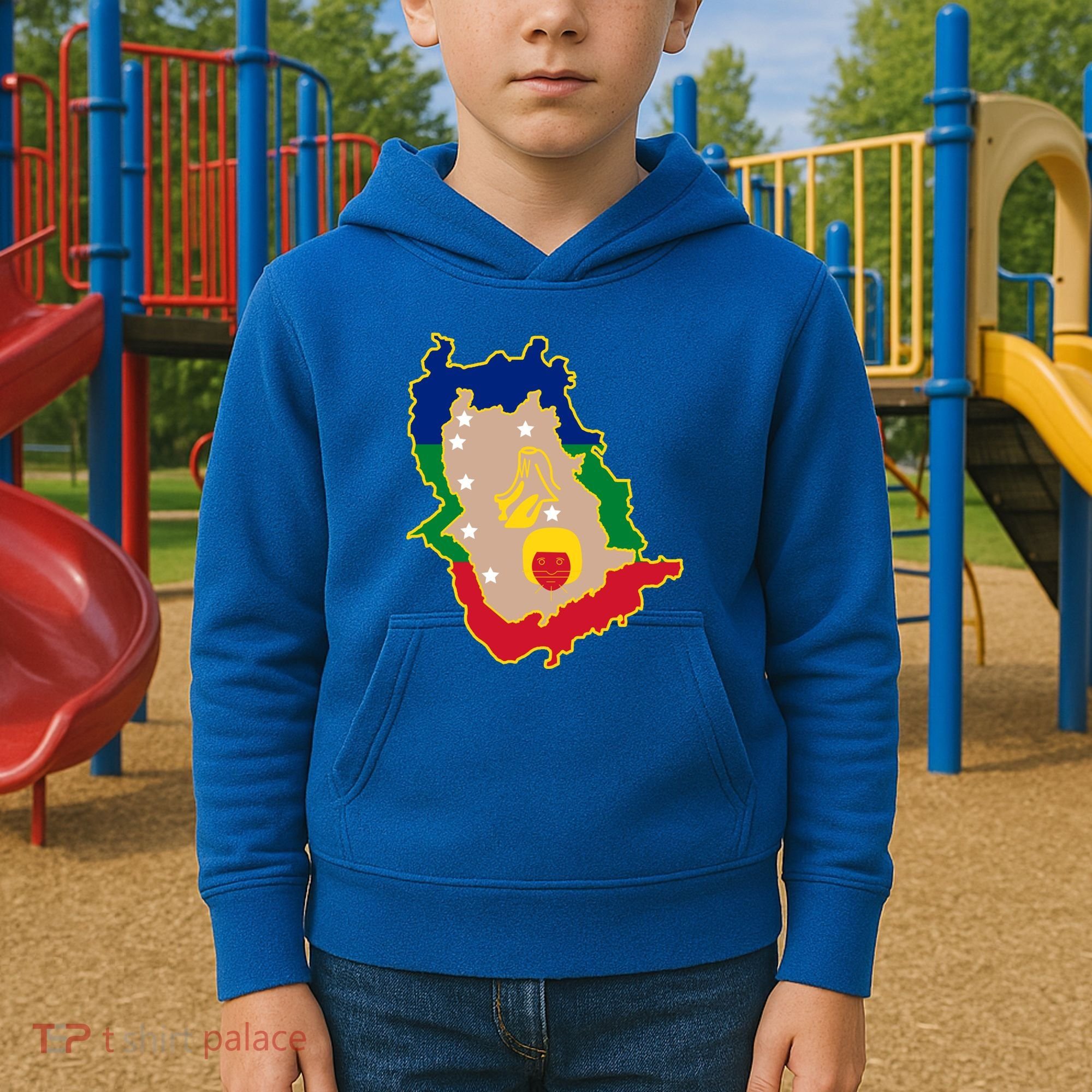 Flag Map Of Amazonas Venezuela Gift Kids Hoodie