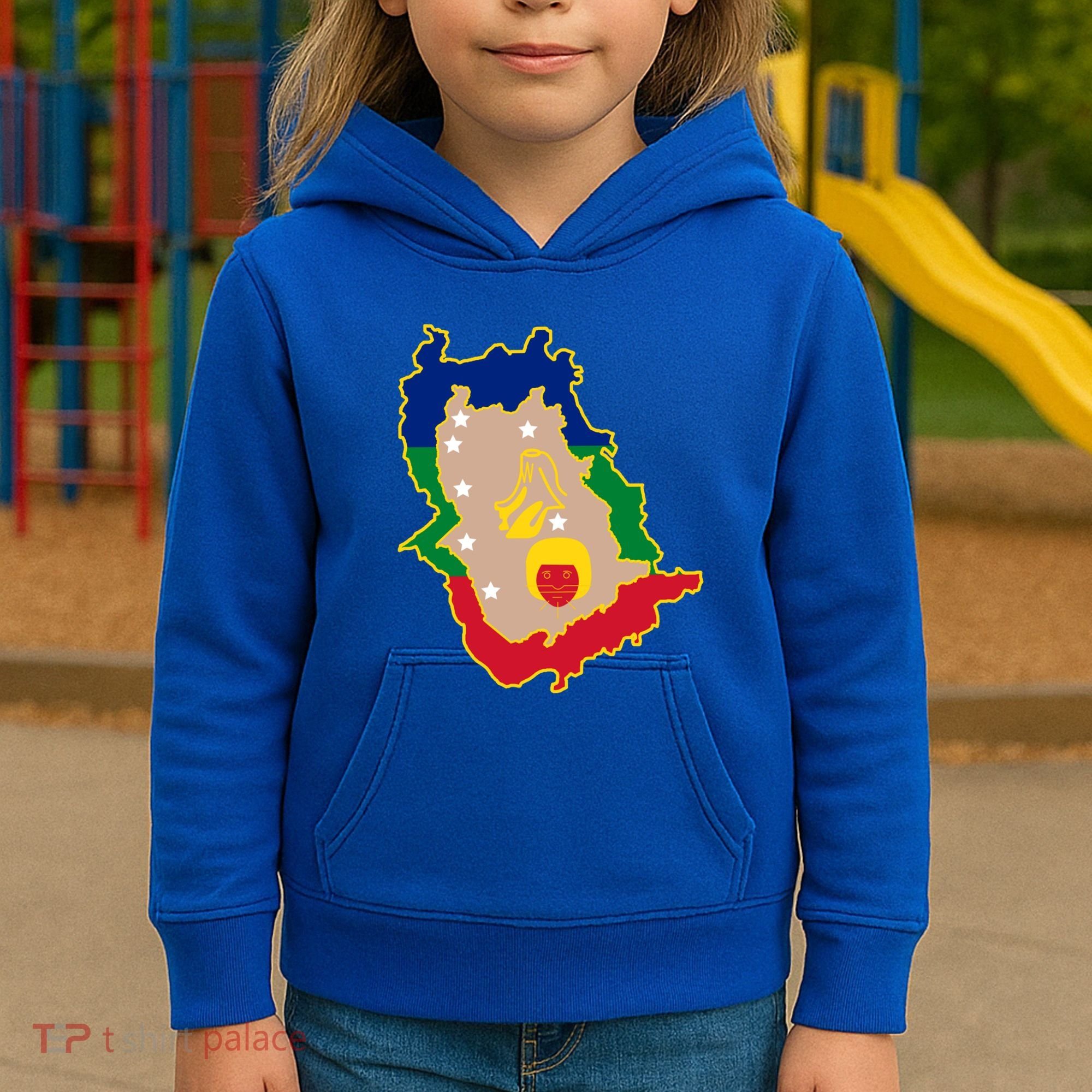 Flag Map Of Amazonas Venezuela Gift Kids Hoodie