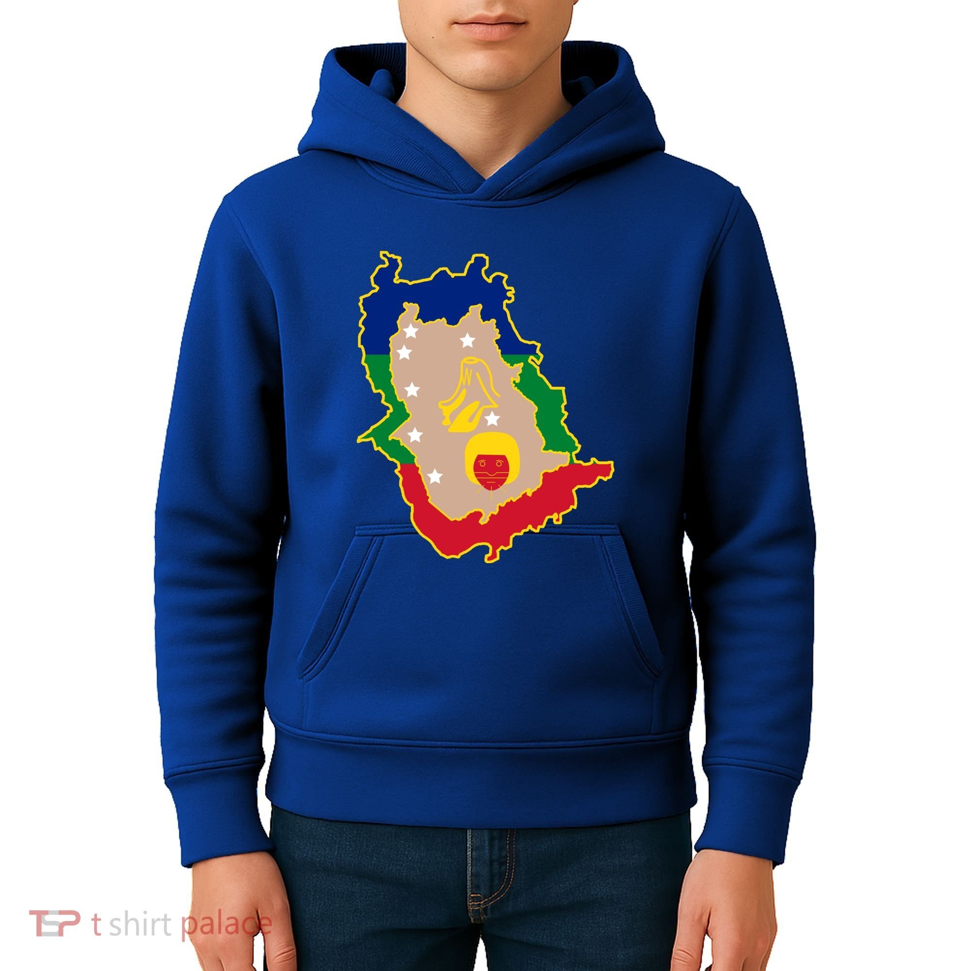 Flag Map Of Amazonas Venezuela Gift Kids Hoodie