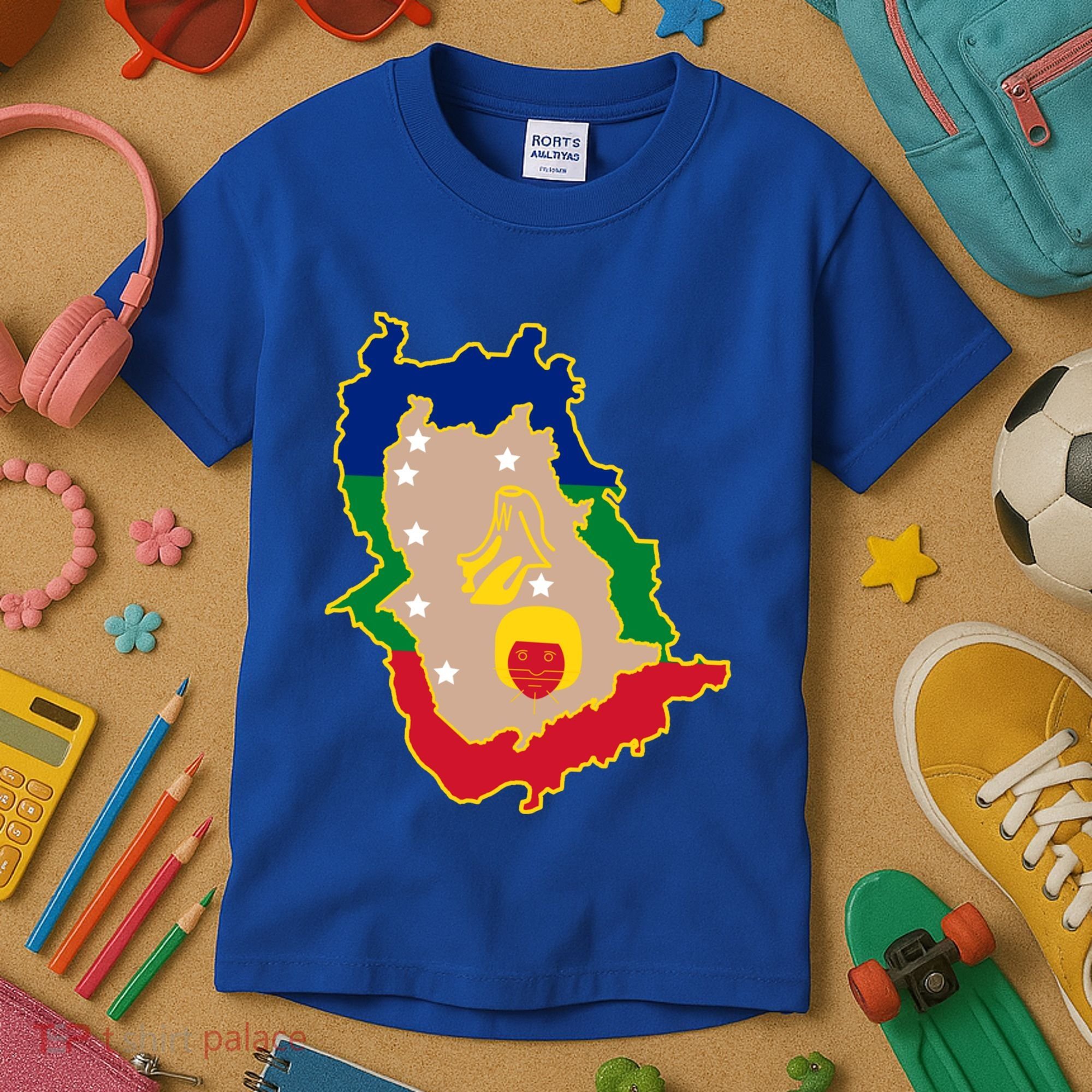 Flag Map Of Amazonas Venezuela Gift Kids T-Shirt