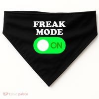 FREAK MODE ON - Funny Power Button Freaky Viral Slang Meme  USA-Made Doggie Bandana thumb 0