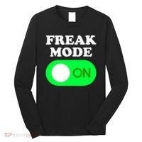 FREAK MODE ON - Funny Power Button Freaky Viral Slang Meme  Long Sleeve Shirt thumb 0