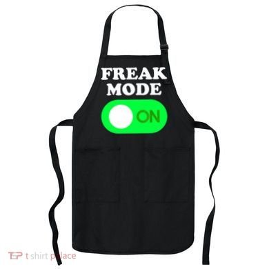 FREAK MODE ON - Funny Power Button Freaky Viral Slang Meme  Apron