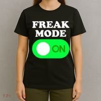 FREAK MODE ON - Funny Power Button Freaky Viral Slang Meme  T-Shirt thumb 4