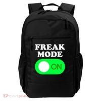 FREAK MODE ON - Funny Power Button Freaky Viral Slang Meme  Backpack thumb 0