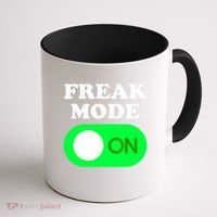 FREAK MODE ON - Funny Power Button Freaky Viral Slang Meme  Coffee Mug thumb 1