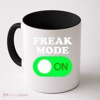 FREAK MODE ON - Funny Power Button Freaky Viral Slang Meme  Coffee Mug thumb 0