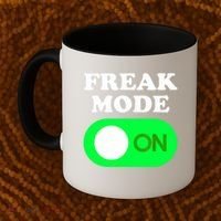 FREAK MODE ON - Funny Power Button Freaky Viral Slang Meme  Coffee Mug thumb 2