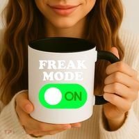FREAK MODE ON - Funny Power Button Freaky Viral Slang Meme  Coffee Mug thumb 3