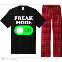 FREAK MODE ON - Funny Power Button Freaky Viral Slang Meme  Pajama Set thumb 0