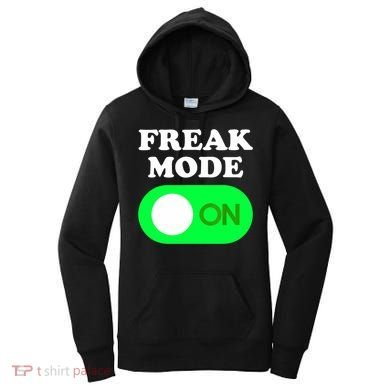 FREAK MODE ON - Funny Power Button Freaky Viral Slang Meme  Women's Hoodie
