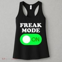 FREAK MODE ON - Funny Power Button Freaky Viral Slang Meme  Women's Tank Top thumb 3