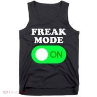 FREAK MODE ON - Funny Power Button Freaky Viral Slang Meme  Tank Top thumb 0