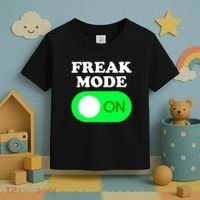 FREAK MODE ON - Funny Power Button Freaky Viral Slang Meme  Toddler T-Shirt thumb 3