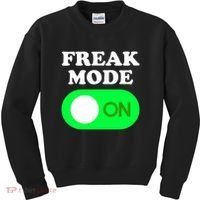 FREAK MODE ON - Funny Power Button Freaky Viral Slang Meme  Kids Sweatshirt thumb 0