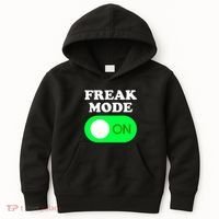FREAK MODE ON - Funny Power Button Freaky Viral Slang Meme  Kids Hoodie thumb 0