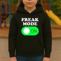 FREAK MODE ON - Funny Power Button Freaky Viral Slang Meme  Kids Hoodie thumb 3