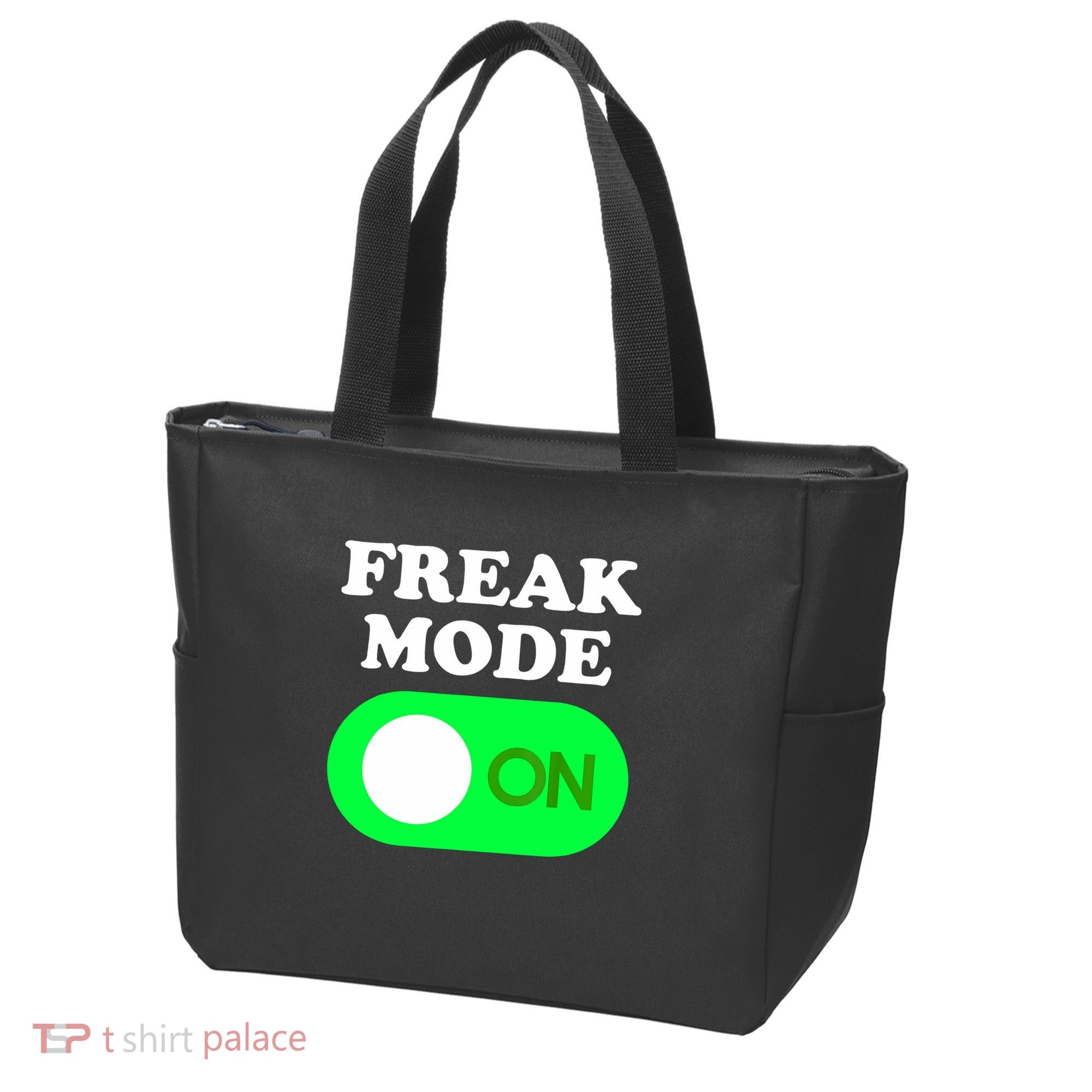 FREAK MODE ON - Funny Power Button Freaky Viral Slang Meme  Tote Bag