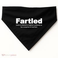 Fartled Meaning Offensive Funny Adult Humor USA-Made Doggie Bandana thumb 0
