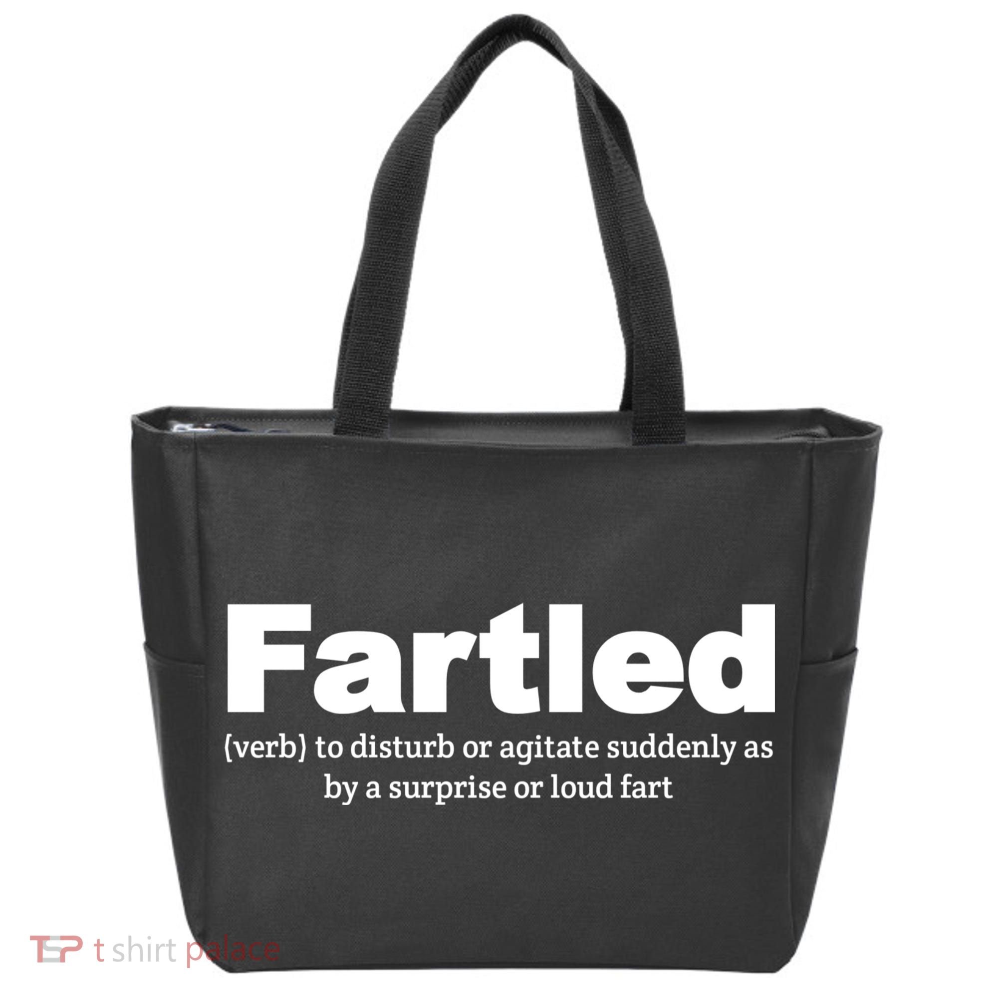 Fartled Meaning Offensive Funny Adult Humor Tote Bag