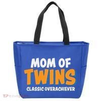 Funny Mom Of Twins Classic Overachiever Cool Twin Mom Gift Tote Bag thumb 0
