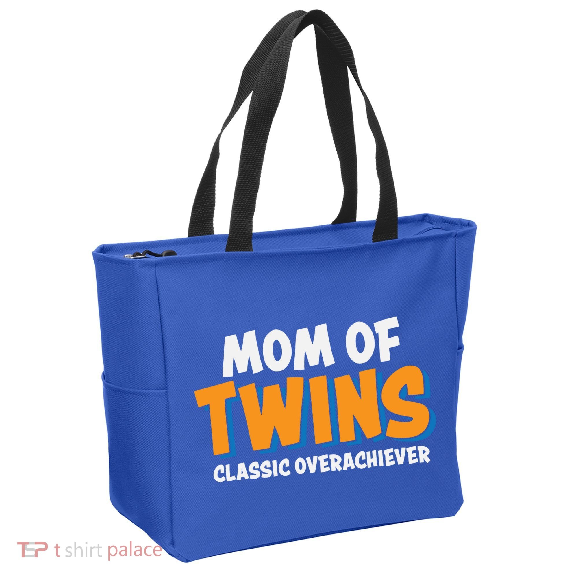 Funny Mom Of Twins Classic Overachiever Cool Twin Mom Gift Tote Bag