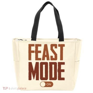 Feast Mode On Funny Thanksgiving Holiday Tote Bag