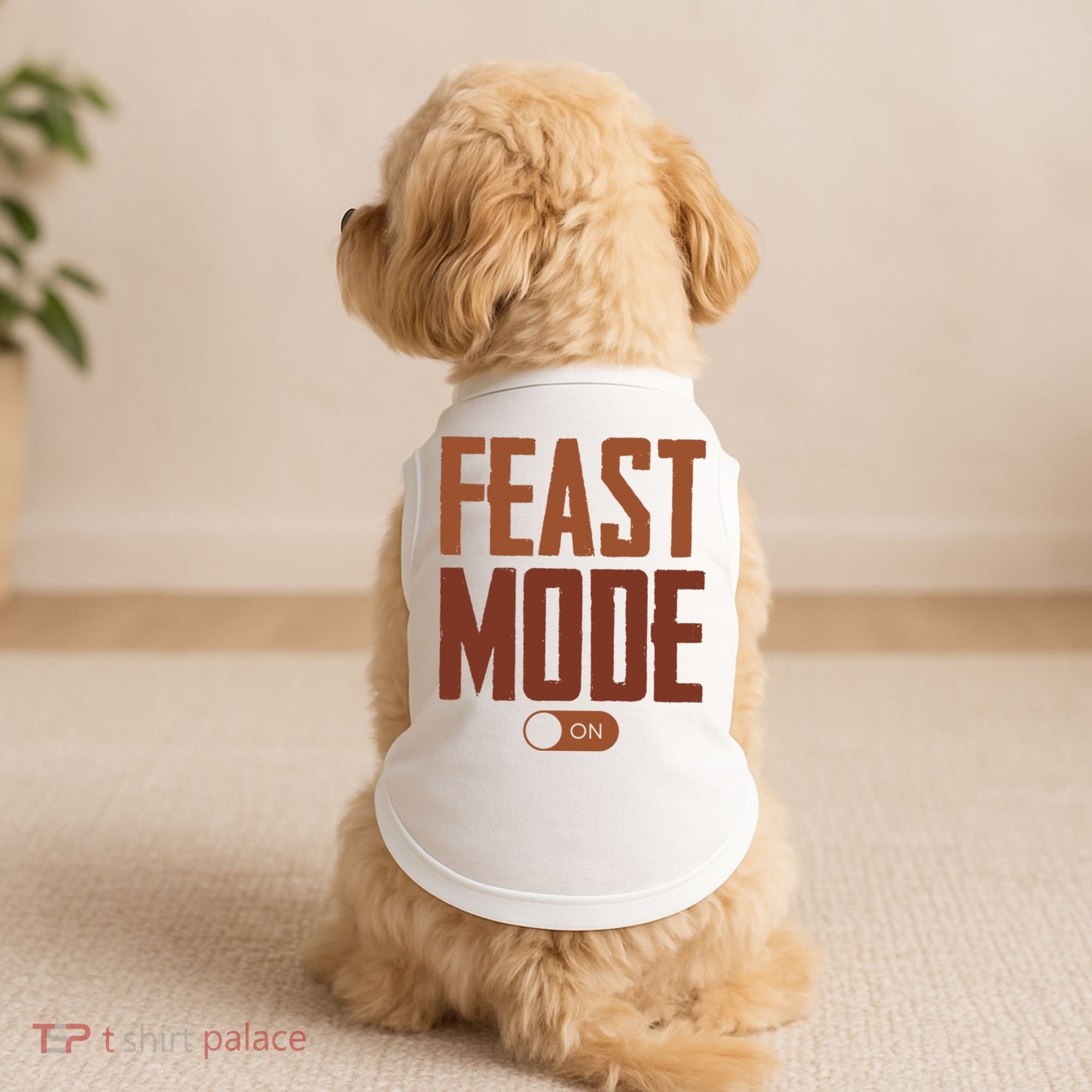Feast Mode On Funny Thanksgiving Holiday Doggie Tank