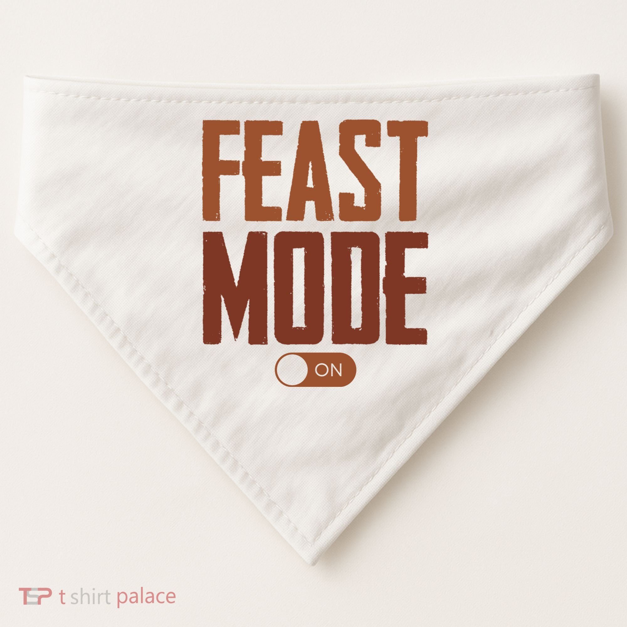 Feast Mode On Funny Thanksgiving Holiday USA-Made Doggie Bandana