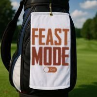 Feast Mode On Funny Thanksgiving Holiday Golf Towel thumb 2