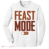 Feast Mode On Funny Thanksgiving Holiday Kids Long Sleeve Shirt thumb 0