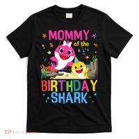 Funny Mommy Of The Birthday Family Shark  T-Shirt thumb 0