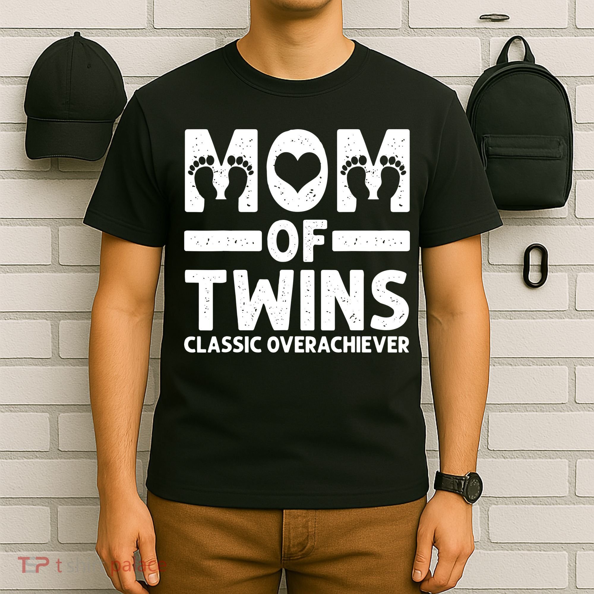 Funny Mom Of Twins Classic Overachiever Cool Twin Mom Gift T-Shirt