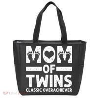 Funny Mom Of Twins Classic Overachiever Cool Twin Mom Gift Tote Bag thumb 0