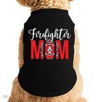 Firefighter Mom Of A Fire Mother Fire Mom Gift Doggie Tank thumb 0