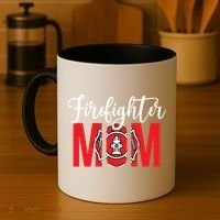 Firefighter Mom Of A Fire Mother Fire Mom Gift Coffee Mug thumb 4