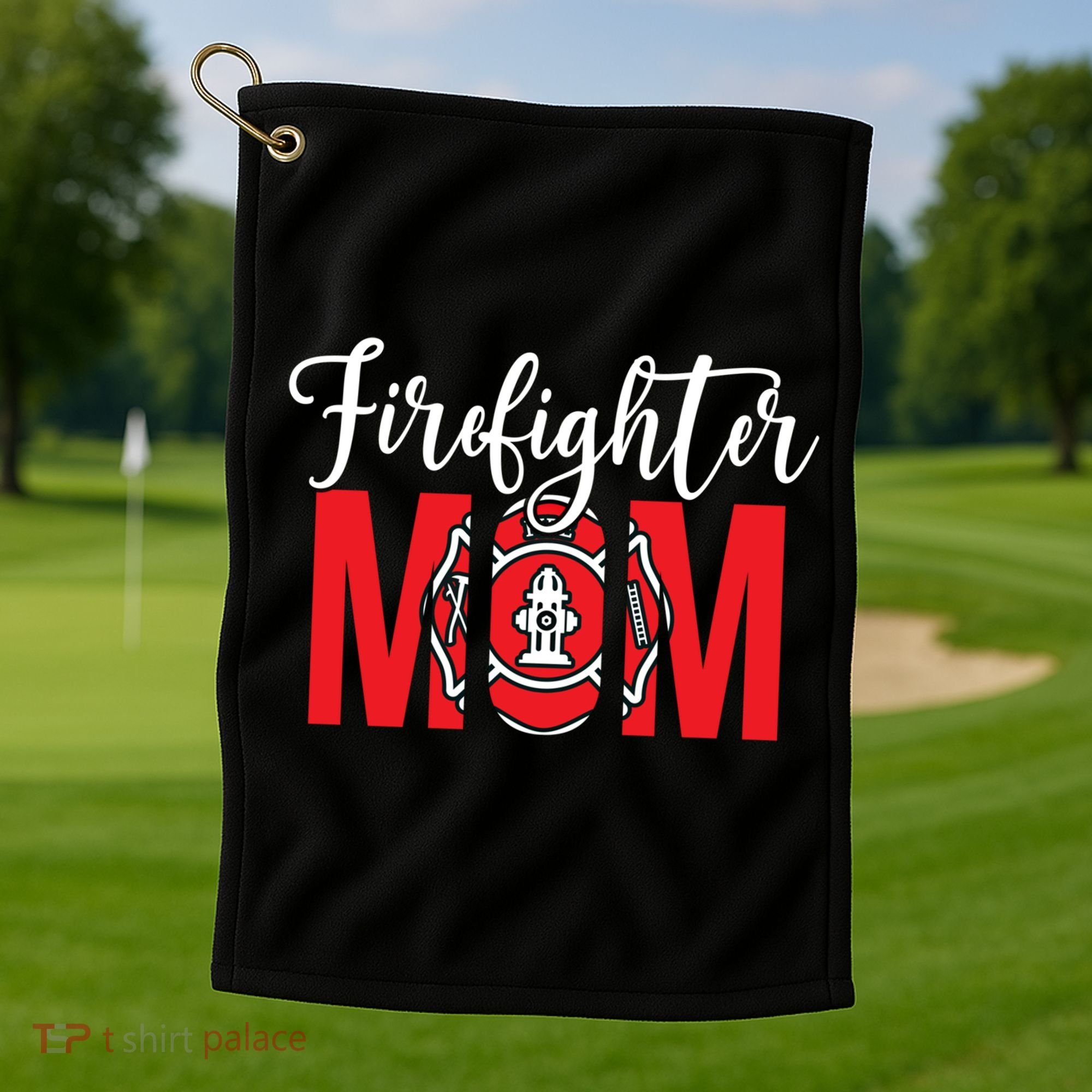 Firefighter Mom Of A Fire Mother Fire Mom Gift Golf Towel