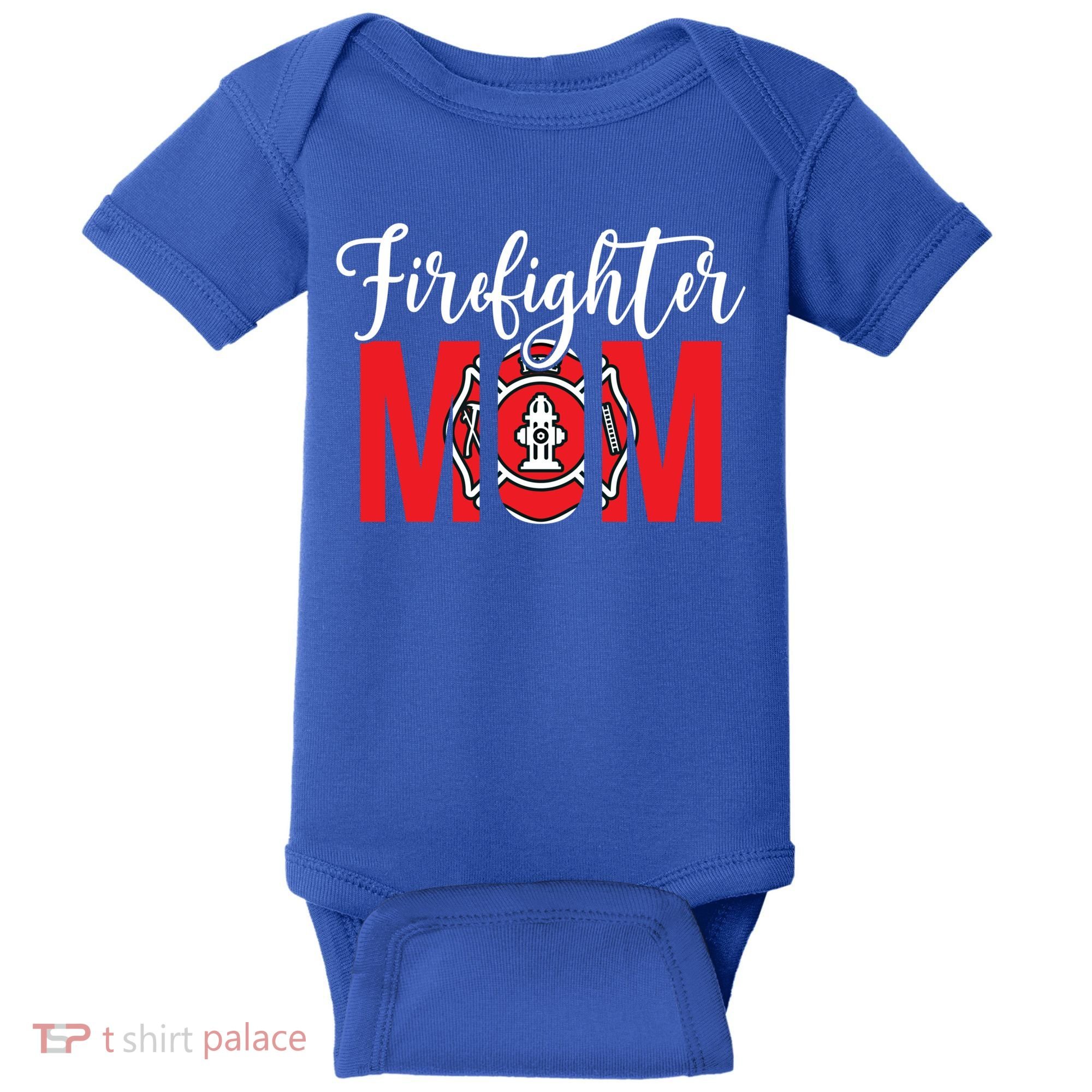Firefighter Mom Of A Fire Mother Fire Mom Gift Baby Bodysuit