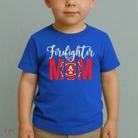 Firefighter Mom Of A Fire Mother Fire Mom Gift Toddler T-Shirt thumb 2