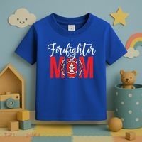 Firefighter Mom Of A Fire Mother Fire Mom Gift Toddler T-Shirt thumb 3