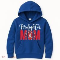 Firefighter Mom Of A Fire Mother Fire Mom Gift Kids Hoodie thumb 0