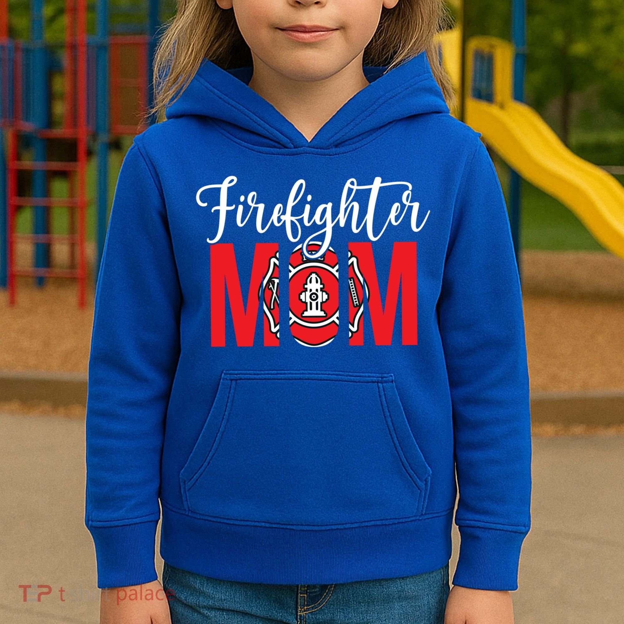 Firefighter Mom Of A Fire Mother Fire Mom Gift Kids Hoodie