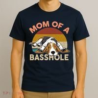 Funny Mom Of A Basshole Bassethound Gifts T-Shirt thumb 3